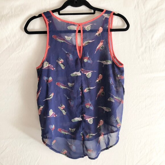 Modcloth Bird Print Tank Top - Picture 2 of 8